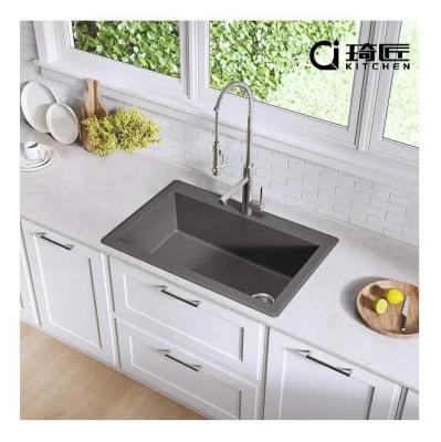 China Without Faucet Hot Sale Granite Sink (Quartz Sink) 2522G for sale