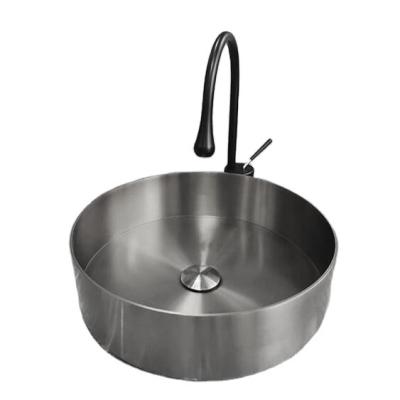 China Without Faucet Hot Selling Handmade Round Stainless Steel Bathroom Sink for sale