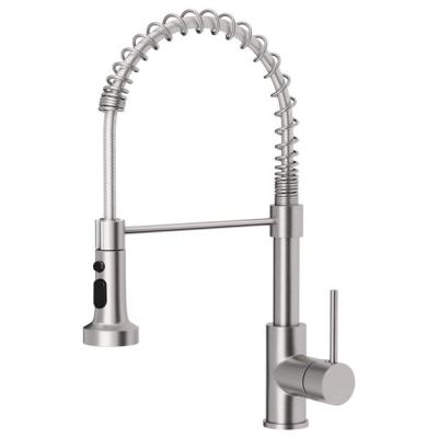 China Hot Sale Metered Faucets Kitchen Faucet With Pull Down Sprayer, 2 Mode Sprayhead In Stainless Steel Finish for sale