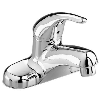 China Hot Sale Soft Metered Single Handle Faucets 4 In Centerset Bathroom Faucet Without Drain In Polished Chrome for sale