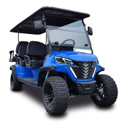 China 5KW 10 Inch Screen Max Club Car 6 Seater Golf Cart 6 Electric Golf Cart 6 Seater 28MPH Off Road Club Car 23*10.5-12 for sale