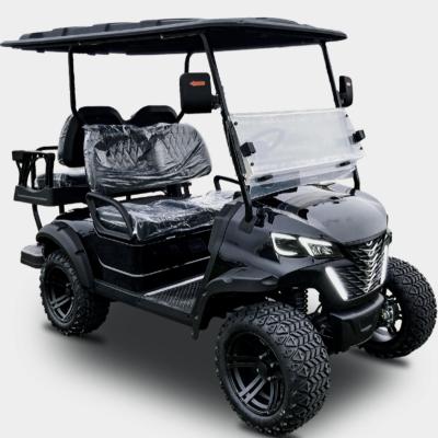 China Factory Price Max 10 Inch Screen 5KW 28Mph Chasing Golf Car Off Road Club Car Mini Golf Carts Electric 4 Seater 23*10.5-12 for sale