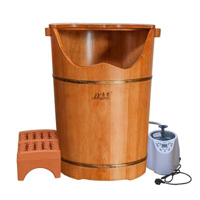 China With Multifunctional Wooden Transom Windows New Products Soak Bucket Cedar Wood Foot Bath Basin Steam Sauna Message Barrel for sale