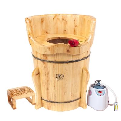 China Yoni Steamer Chair Health Care Spa Smooth Wood Bucket for sale