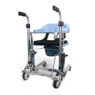 China Stainless Steel Chair Medical Movable Commode Aluminum Wheelchair Transfer For Adult Disabled People for sale