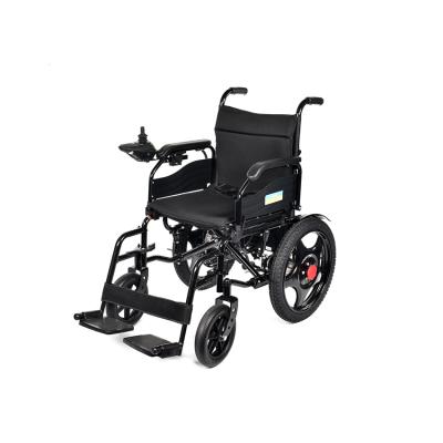 China Hot New Design Fashion Electric Wheelchair High End Black Power Foldable Wheelchair Outdoor Using for sale