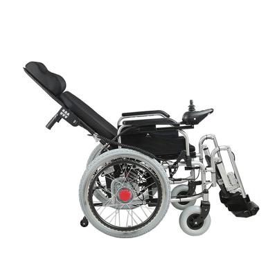 China 2021 new high folding health care extended rear electric wheelchair for the elderly for sale