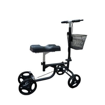 China Folding Medical Products 3 Wheel Knee Walking Rollator For Seniors And Disable for sale