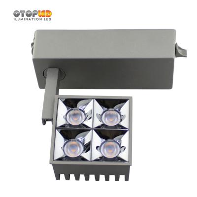 China Shop Focus Adjustable Beam Angle Led Track Light Square 12w COB Spotlight Dimmable Alumum for sale