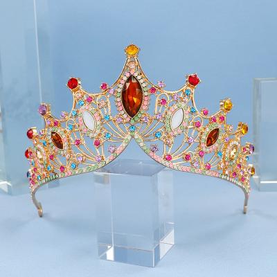 China Wedding Accessories Vintage Bridal Tiara Crown Crystal Alloy With Rhinestones Wedding Party Dress Accessories for sale