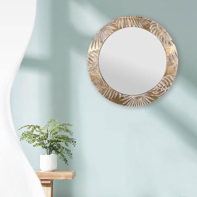 China Sense of European design style wall hanging dressing and round makeup mirror washbasin mirror shower mirror for sale