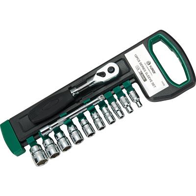 China Duarble 12PCS 1/4DR Hand Tool Kit Combination Ratchet Wrench Set for sale