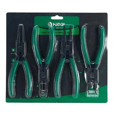 China Machine Maintenance 4 PCS 7inch Circlip Pliers Kit Tool Kit Clamp Spring Disassembly Pliers Machine Maintenance for sale