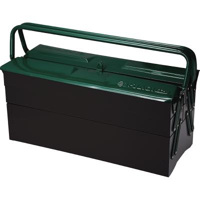 China 2 Layer Metal Tool Box Heavy Duty Folding Portable Tool Box for sale