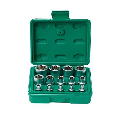 China 14 PCS E Impact Resistant Duarble Tool Kit Portable Auto Non-Convertible Repair Hand Tools For Socket Kit for sale