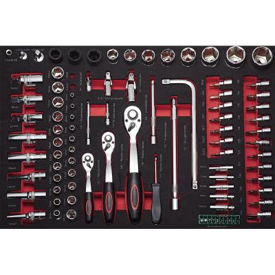 China Duarble 158 Pcs DIY Tools Tool Kit with Plastic Toolbox Storage Case Socket and Socket Wrench Sets for sale