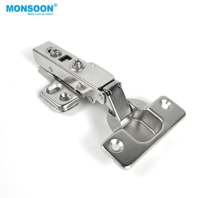 China MONSON Modern Furniture Hardware One Way Clip On Hydraulic Soft Close Hinge Hinge Automatic Cabinet Hinges for sale