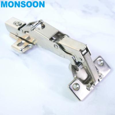 China MONSON Furniture Hardware Accessories Corner Cabinet Concealment Special Hidden Clip On Hydraulic Soft End 165 Degree Hinge for sale