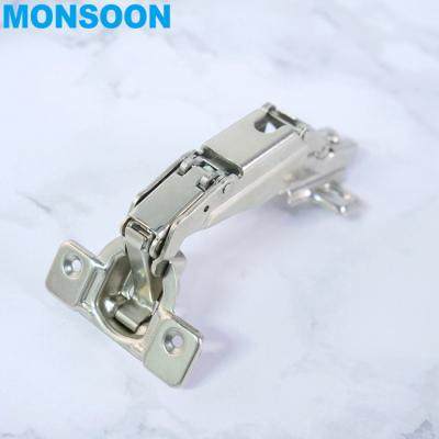 China MONSON Furniture Hardware Accessories Concealing Corner Cabinet Concealed Soft Close Clip On 165 Degree Invisible Hinge for sale