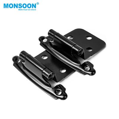 China Modern Hidden Closet Hinges Matt Black Insect Covered With Self Closing Hinges 3/8 Inch Small Cabinet Hinge for sale