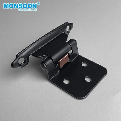 China Modern Furniture Hardware Hidden Closet Self Closing Hinges Coated Matt Black Insect Cabinet Hinge for sale