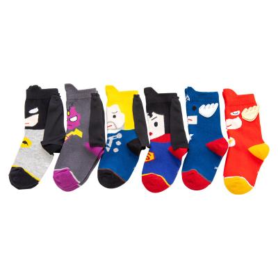 China Wholesale New Fashion 3D Cartoon Superhero Pattern QUICK DRY Kids Socks Comfortable Cotton Children Funny Socks for sale