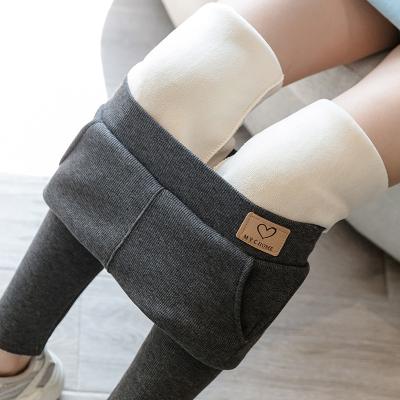 China Antibacterial Cashmere Antibacterial High Quality Thick Fleece Winter Women Warm Solid Color Waist Side Pocket Women Gaiters High for sale