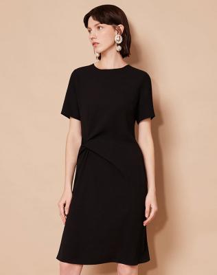 China Vintage Breathable Fashionable Naivee Women Black Mulit Waist Dress For Ladies Fitted for sale