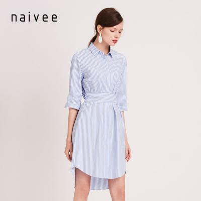 China Anti-wrinkle naivee fashion casual dress plus size office plus size T-shirt dress women summer dress for ladies for sale