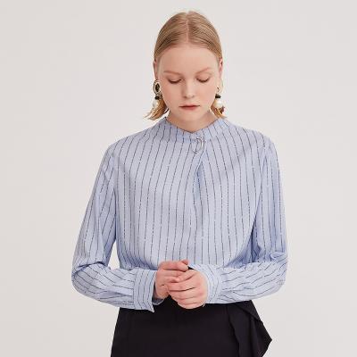 China Workplace Spring Naivee Stripe Anti-Pilling Long Sleeve Blouse for sale