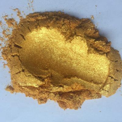 China Pure 24K gold sparkle appearance pearlescent pigment mica powder for sale