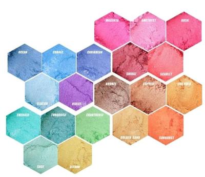 China Cosmetic Color Pearl Mica Pigment Highlighter Makeup Eyeshadow Lip Gloss Pigment Powder for sale