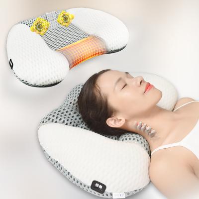 China Hot Eletric Back Compress Foam Back Heat Pillow 100% Polyester Push In Orthopedic Type W Pillow Massage Pillow for sale