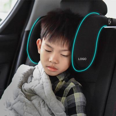 China Factory New Arrival Eco-Friendly OEM New Arrival Memory Foam Fabric Baby Kids Car Seat Head Neck Rest Adjustable Travel Pillow for sale