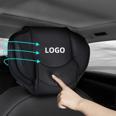 China Eco-Friendly Adjustable Luxury Car Rest Sleep Maid Foam Memory Foam Pillow Intex Wipeable Leather Neck Cushion for sale