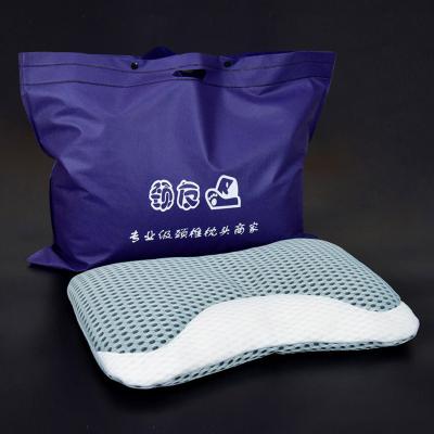 China Antistatic Shape Contour Curved Memory Foam Neck Traction Orthopedic Cervical Pillow for sale