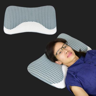 China Anti-Static Therapeutic Pillows Shape Contour Memory Foam Neck Traction Curved Orthopedic Cervical Pillow for sale