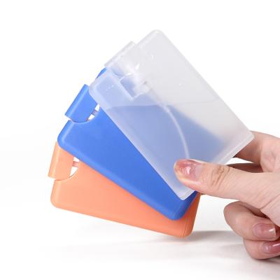 China Cleaning Products Alcohol Free Hand Sanitizer Spray Sanitizer 20ml Card Type Credit Card Perfume Spray Bottle Plastic Cardboard Box Customized IDEA for sale