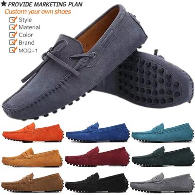 China Anti-slip Moccasin Men Shoes Loafers Scare Suede Leather Office Shoes Antique Earthy Tassel Loafer Shoes Dress Suede Loafers for Men for sale