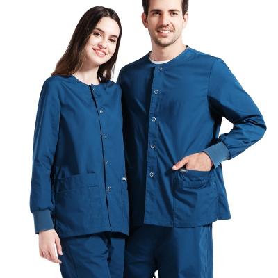 China Breathable Comfortable Apparel Manufacturers Custom Scrub Uniforms Unisex Hits Scrub Joggers Uniform Wholesale Scrub Jacket Set Hospital for sale