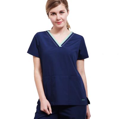 China Fashion Women's Medical Workwear Uniform Fashion Anti Wrinkle Soft Cloth Nurse Scrubs Hospital Medical Uniform Scrubs Jogger Scrubs Sets for sale