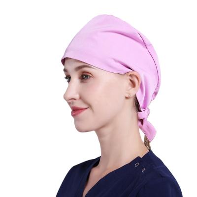 China Wholesale Medical Hospital Adjustable Surgical Cap Scrub Hat Washable Accessories Nursing Cap Lab Hospital Work Scrub Hats for sale