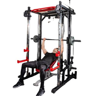 China Smith Machine Steel Training Equipment Full Free Squat Bench Press Squat Rack Universal Fitness Equipment Frame Push Up Gantry for sale