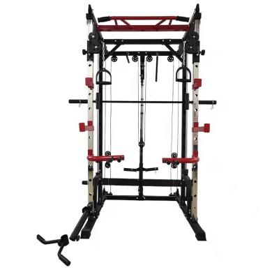 China Smith Machine Steel Training Equipment Full Free Squat Bench Press Squat Rack Universal Fitness Equipment Frame Push Up Gantry for sale