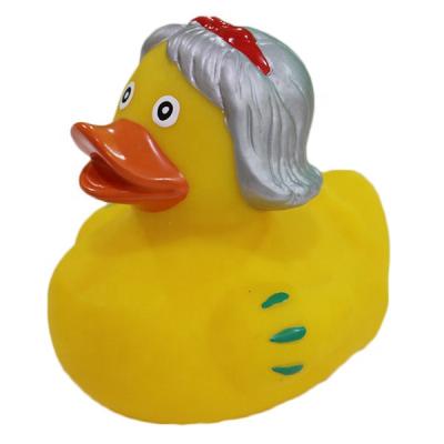 China Custom Happy Duck Bath Toy Large Bath Duck Squeak Baby Shower Rubber Toy Bath Toy AIFUN Duck for sale