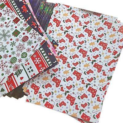 China Gift Wrap / Flower Wrapping Wholesale Custom Printed Recyclable Christmas Gift Wrapping Paper Sheet In Bulk 70*100cm for sale