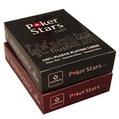 China Plastic Factory New Products Hot Sale Texas Poker Star Cards Wholesale Custom Waterproof Plastic Playing Card for sale