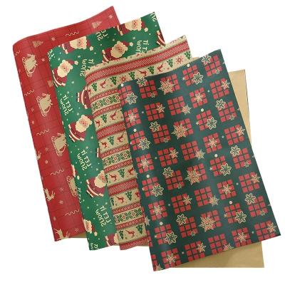 China Hot sale flower brown wrapping paper and maat gift wrapping paper inpakpapier luxury custom wholesale antirust paper for Christmas for sale