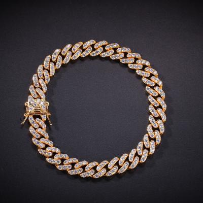 China Simple Punk Jewelry Diamond Bracelet New Hip Hop Fashion Fine Style Durable High Quality Bangle Hot Selling Bracelet for sale