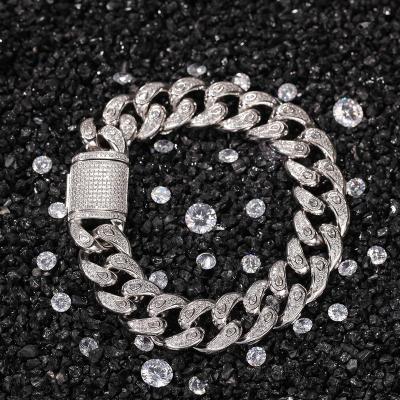 China Simple Punk Jewelry Diamond Bracelet New Hip Hop Fashion Fine Style Durable High Quality Bangle Hot Selling Bracelet for sale